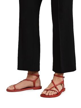 Women's Strappy Flat Sandals - Red